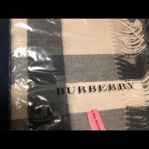 Burberry check cashmere scarf sz 200x36 cm